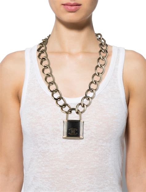 chanel padlock necklace price